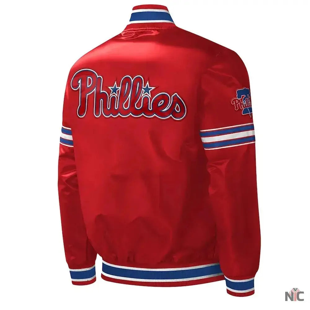Philadelphia Phillies Midfield Varsity Satin Jacket