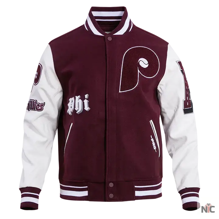 Philadelphia Phillies Old English Varsity Jacket