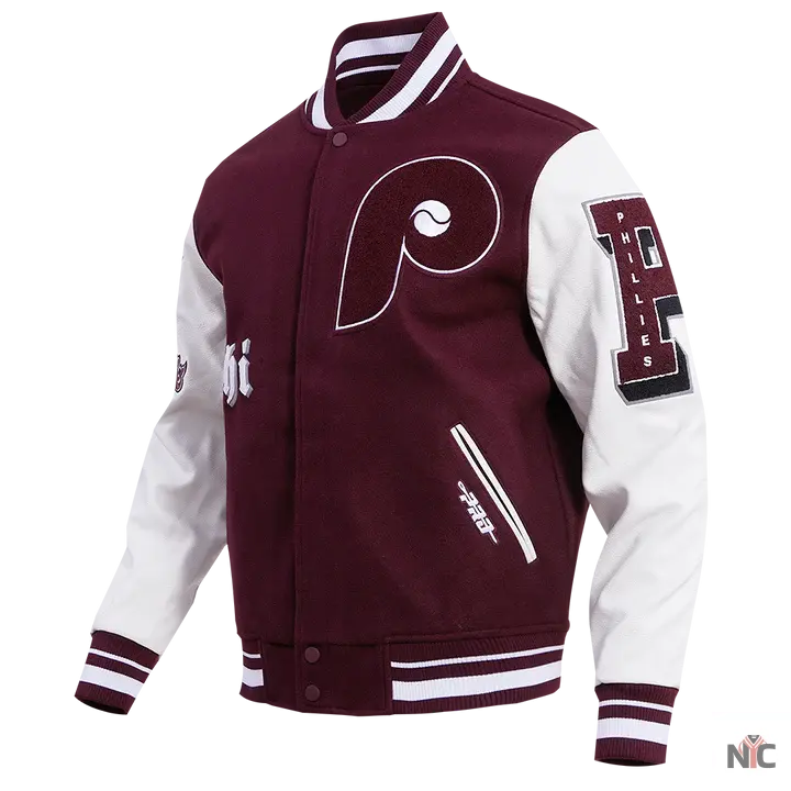 Philadelphia Phillies Old English Varsity Jacket