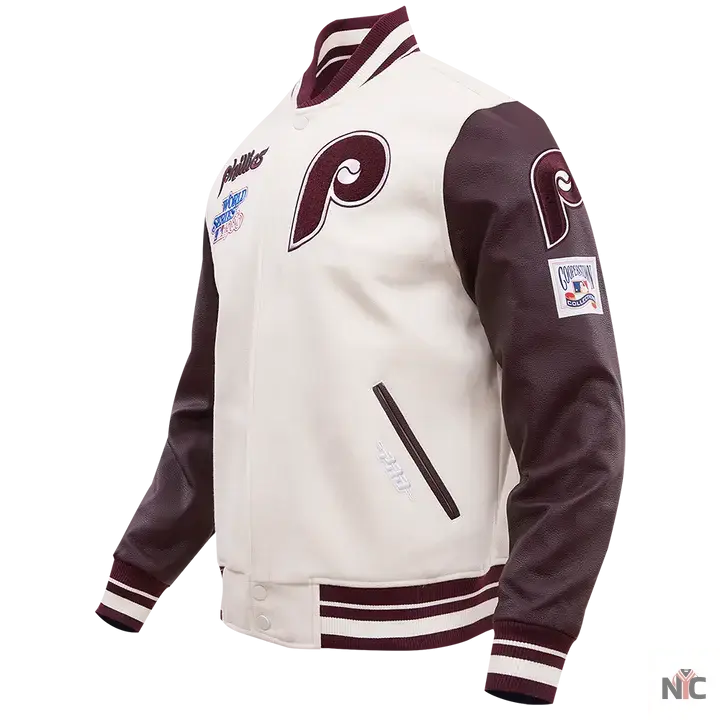 Philadelphia Phillies Retro Classic Rib Wool Varsity Jacket