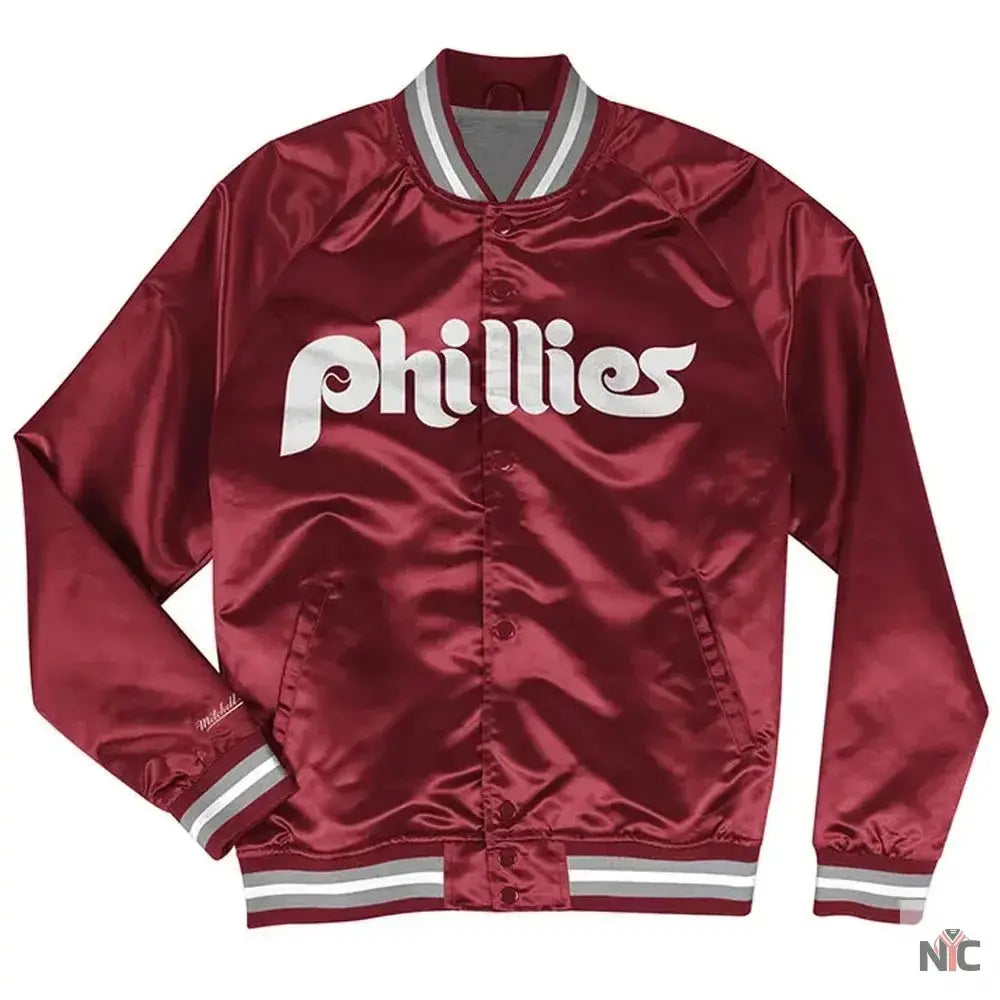 Philadelphia Phillies Satin Raglan Full-Snap Jacket