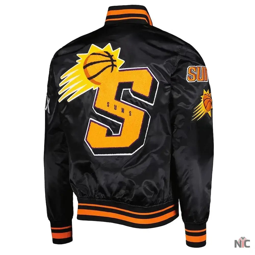 Phoenix Suns Mash Up Black Satin Jacket