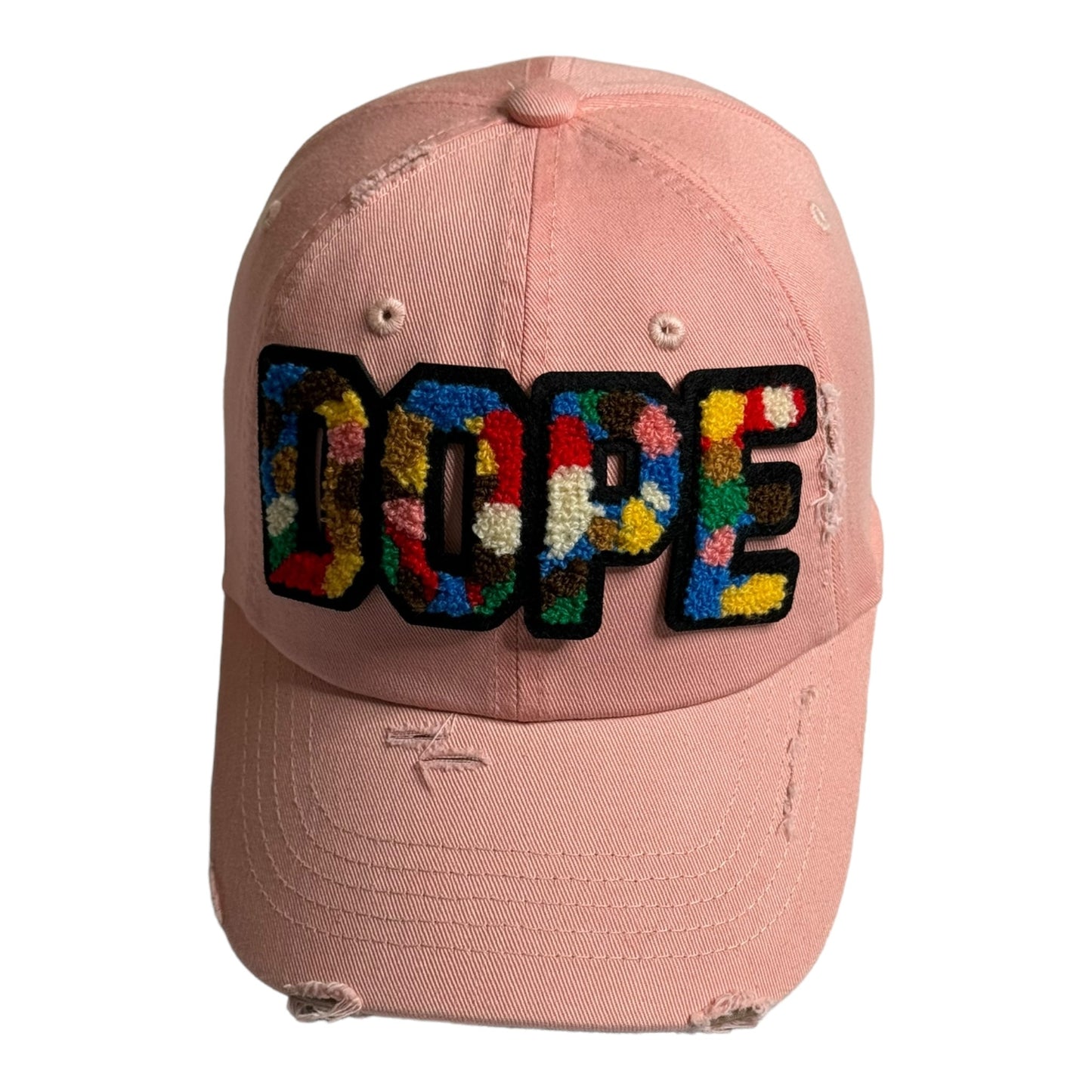 Camo Dope Dad Distressed Vintage Adjustable Baseball Hat