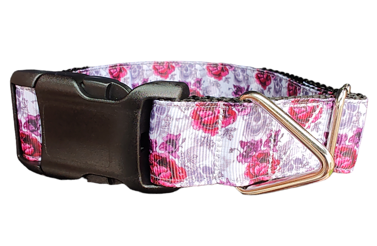 Halloween Skulls N Roses Nylon Dog Collar