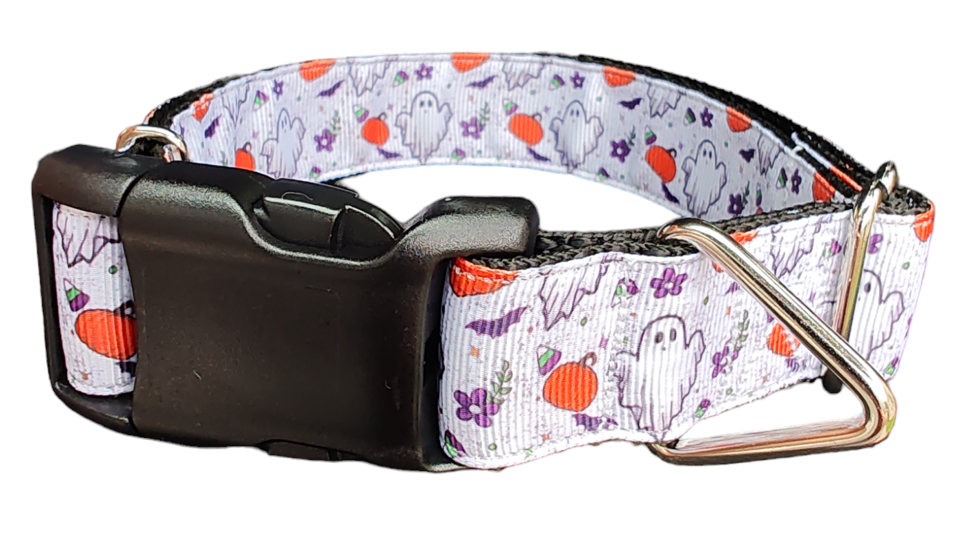 Halloween Ghost Nylon Dog Collar