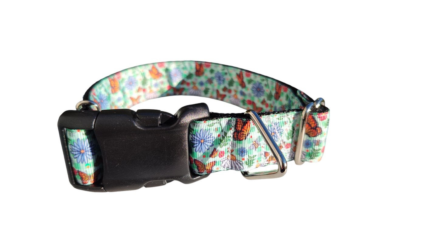 Monarch Butterfly Nylon Dog Collar
