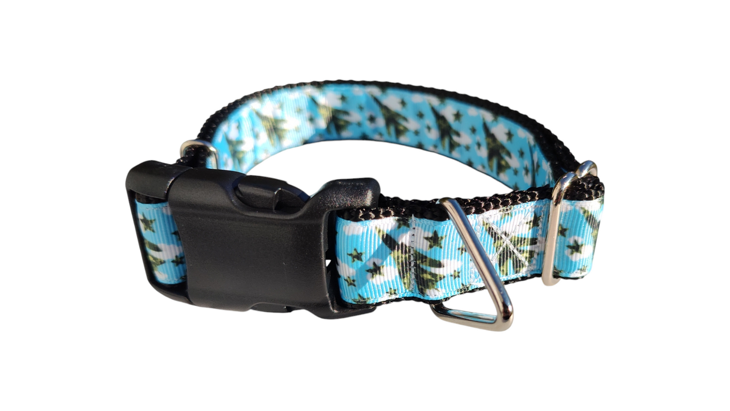 Camouflage Airplanes Nylon Dog Collar