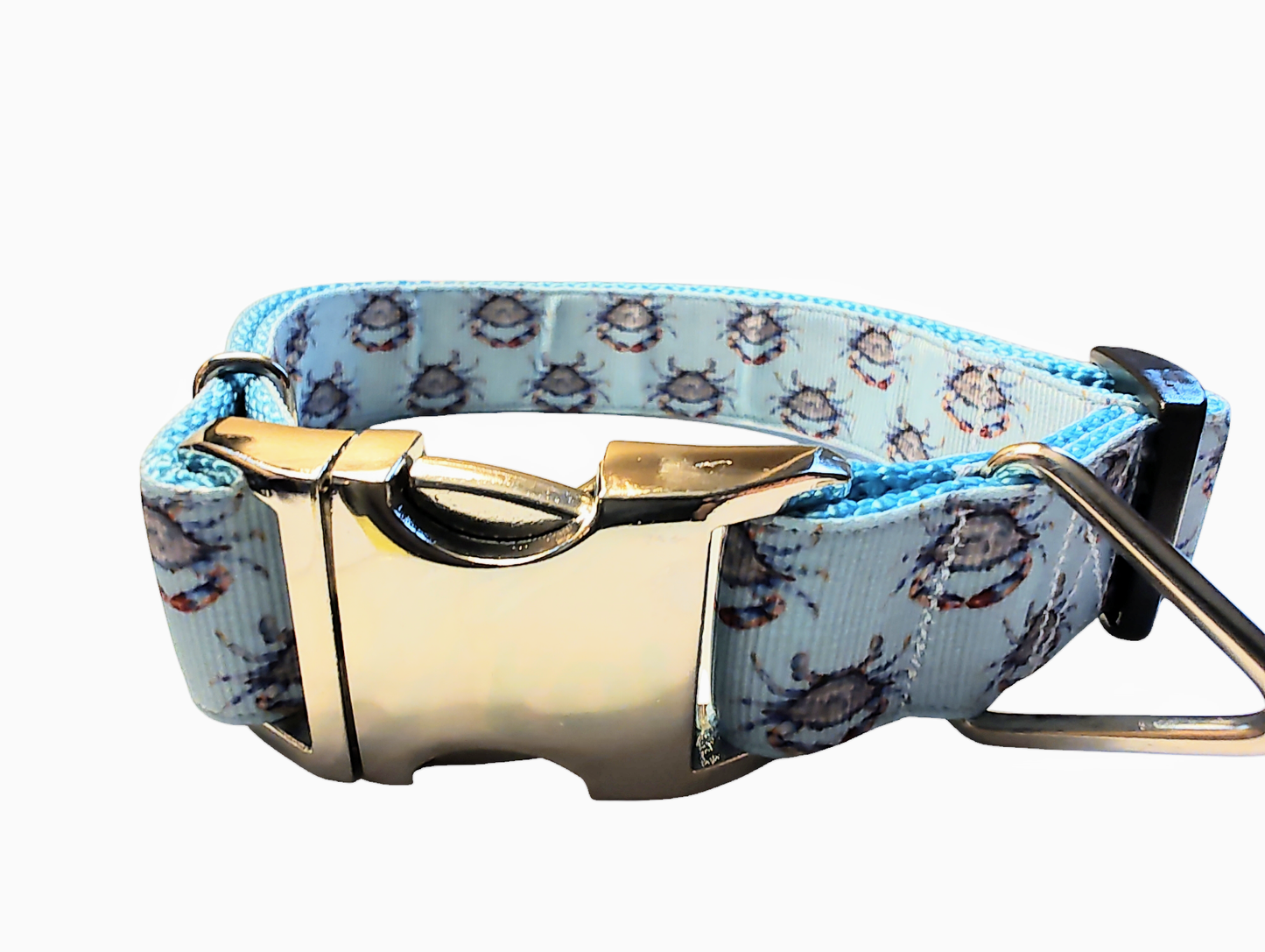 Blue Crab Nylon Dog Collar