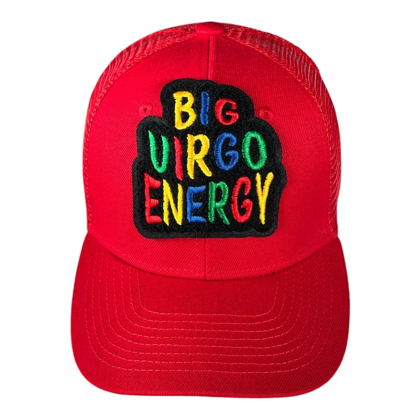 Big Virgo Energy Trucker Hat Red Multi Adjustable Style