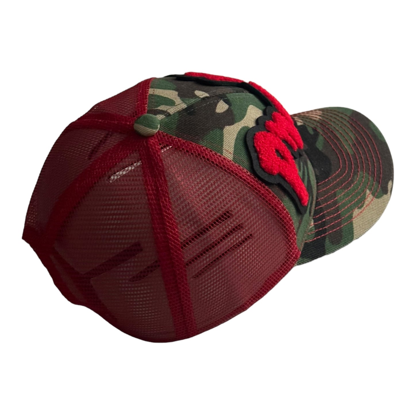 Pretty Trucker Hat Camouflage Red Stylish Adjustable Fit