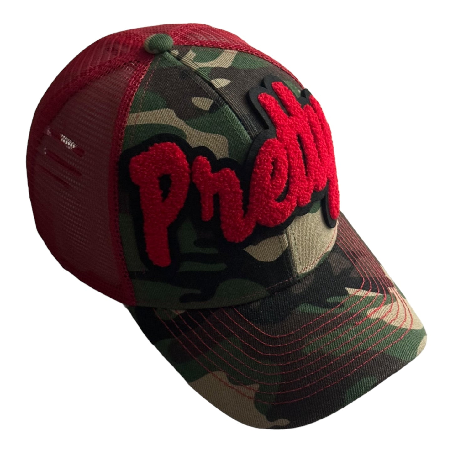 Pretty Trucker Hat Camouflage Red Stylish Adjustable Fit