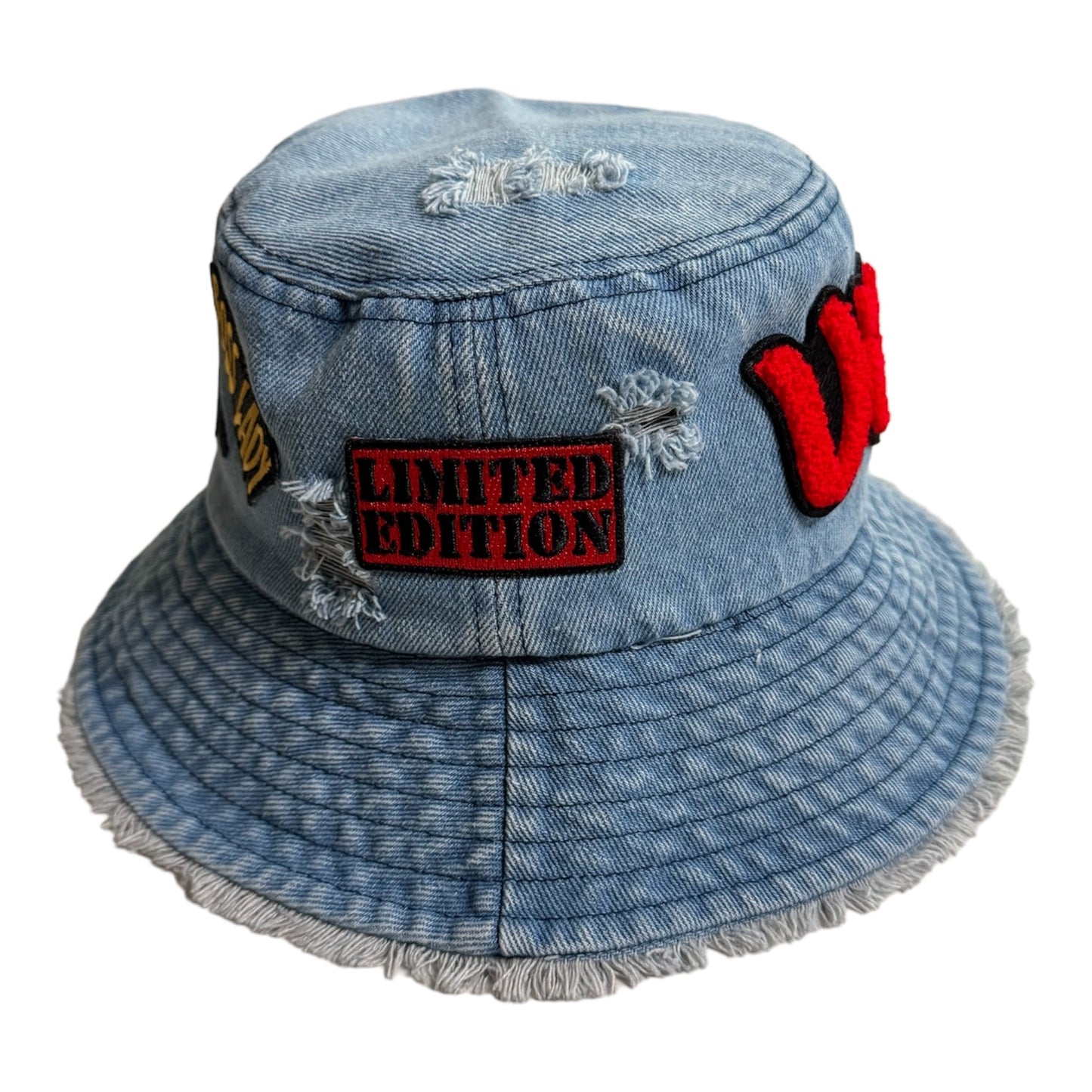 Distressed Denim Virgo Bucket Hat for Stylish Outfits