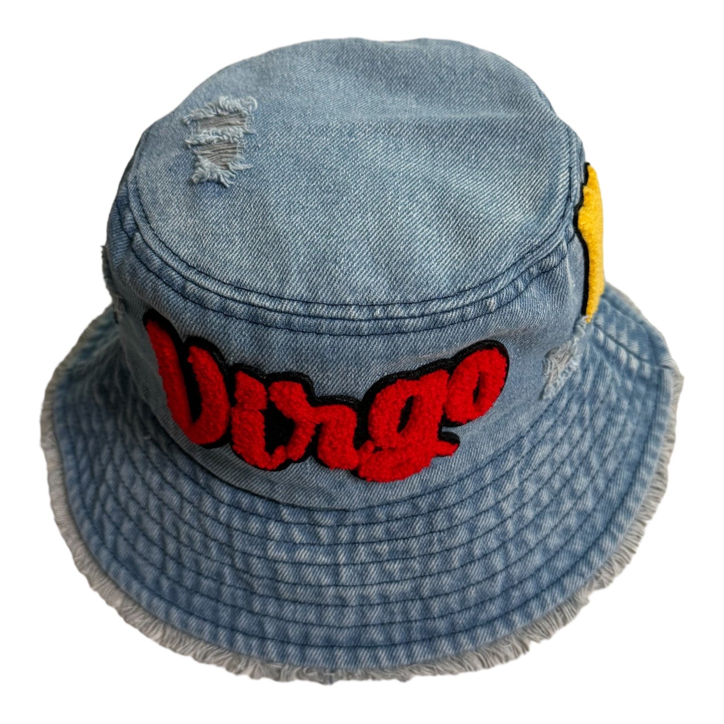 Distressed Denim Virgo Bucket Hat for Stylish Outfits