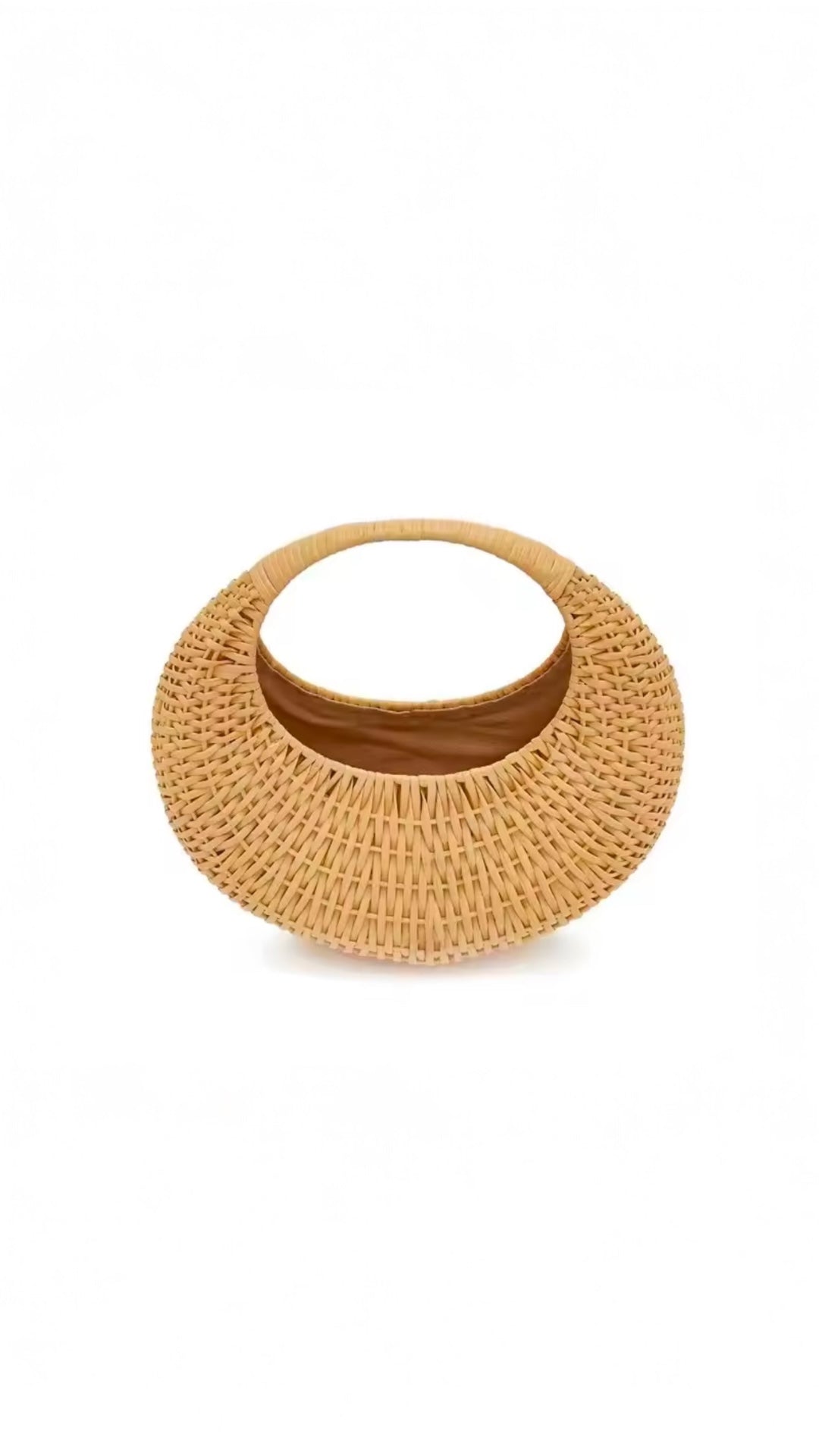 Coastal Circle Natural Straw Beach Bag