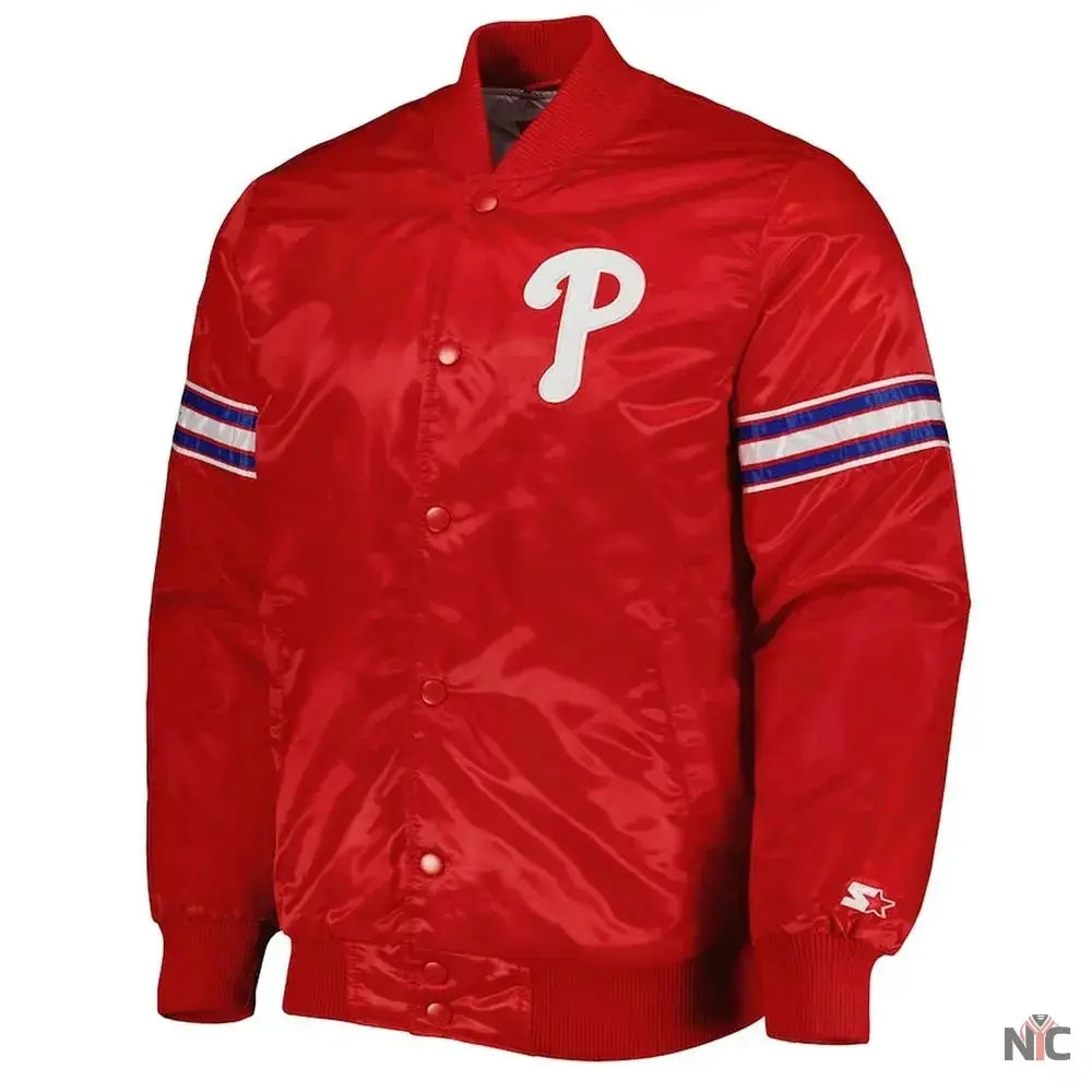 Pick & Roll Philadelphia Phillies Varsity Satin Jacket