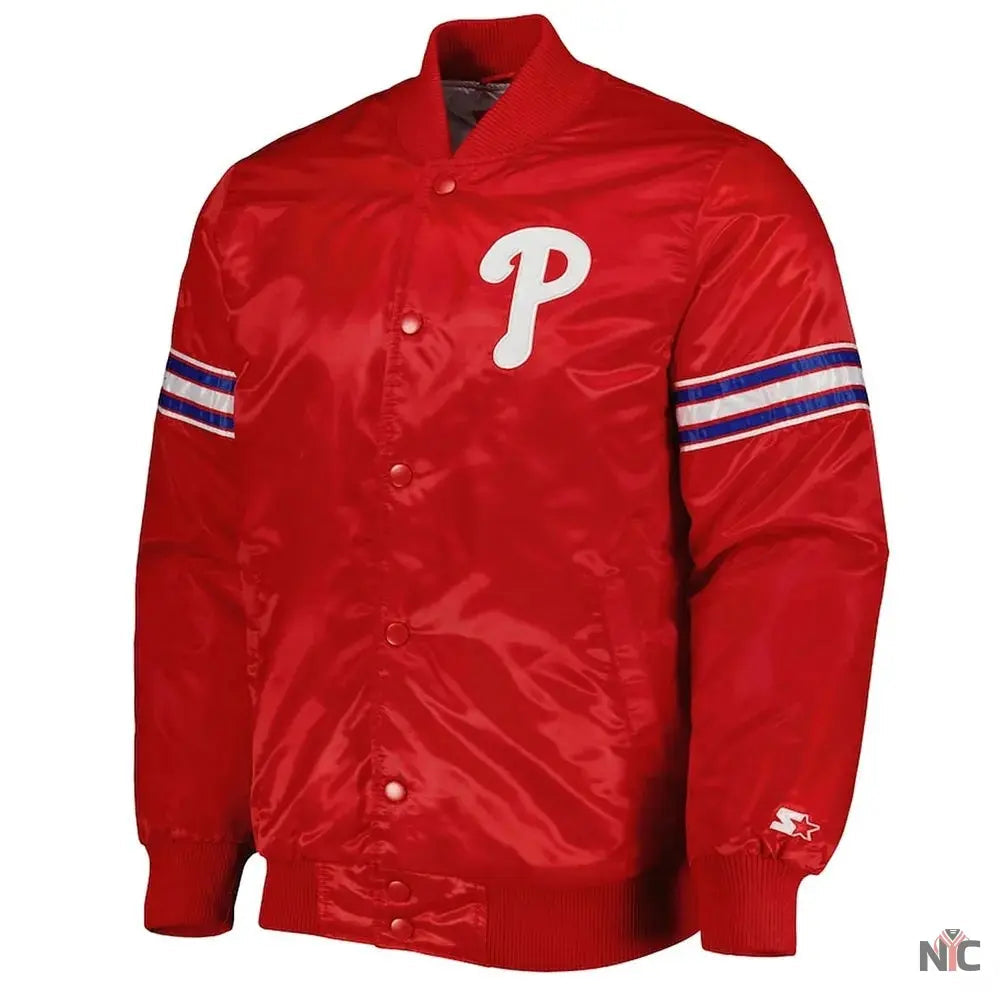 Pick & Roll Philadelphia Phillies Varsity Satin Jacket