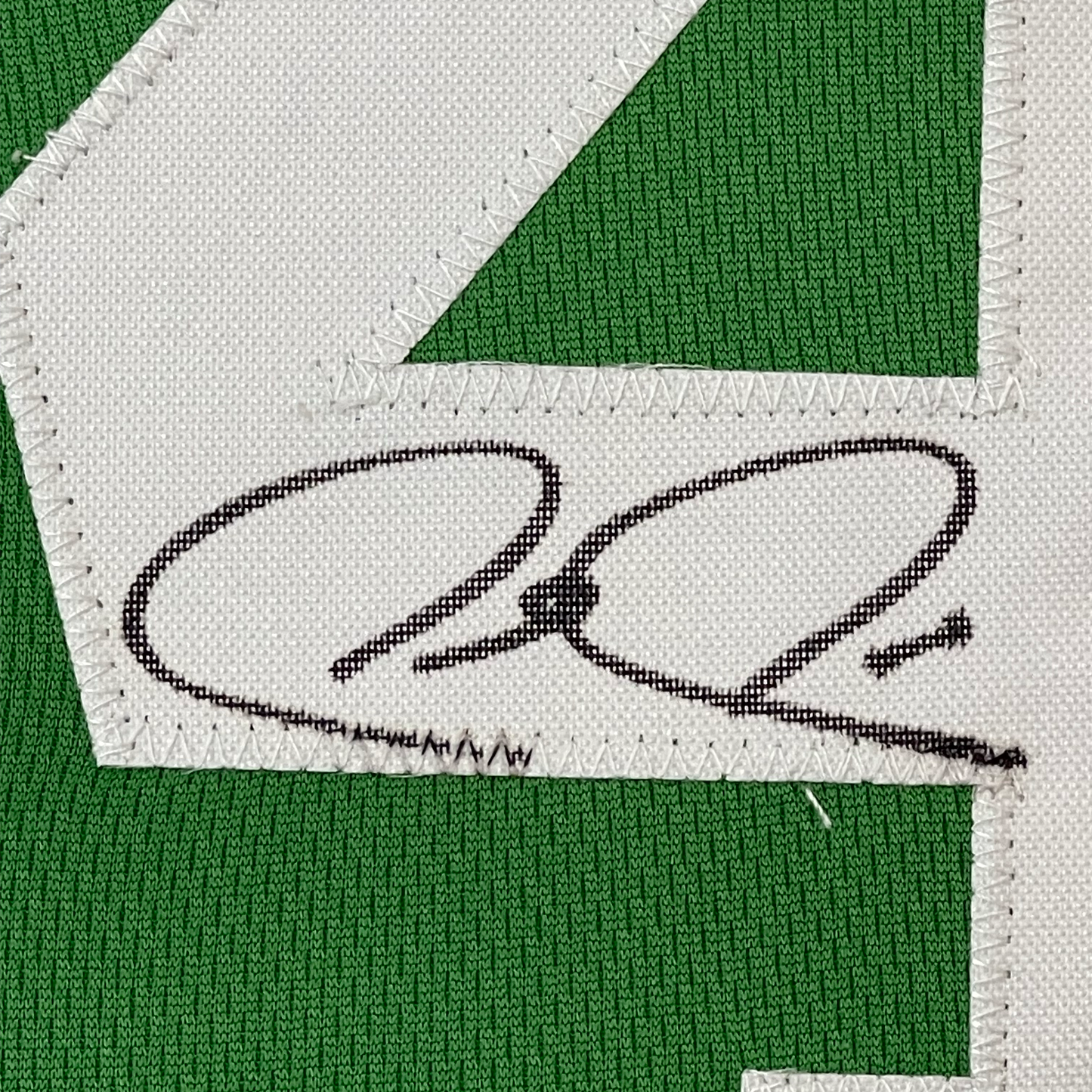 Framed Autographed/Signed Paul Pierce 35x39 Boston Green Basketball Jersey Beckett BAS COA