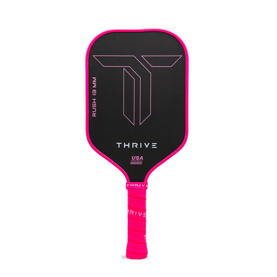 RUSH 13 SINGLES (PINK) Includes custom weight card, paddle cover, paddle eraser, and lead weights.