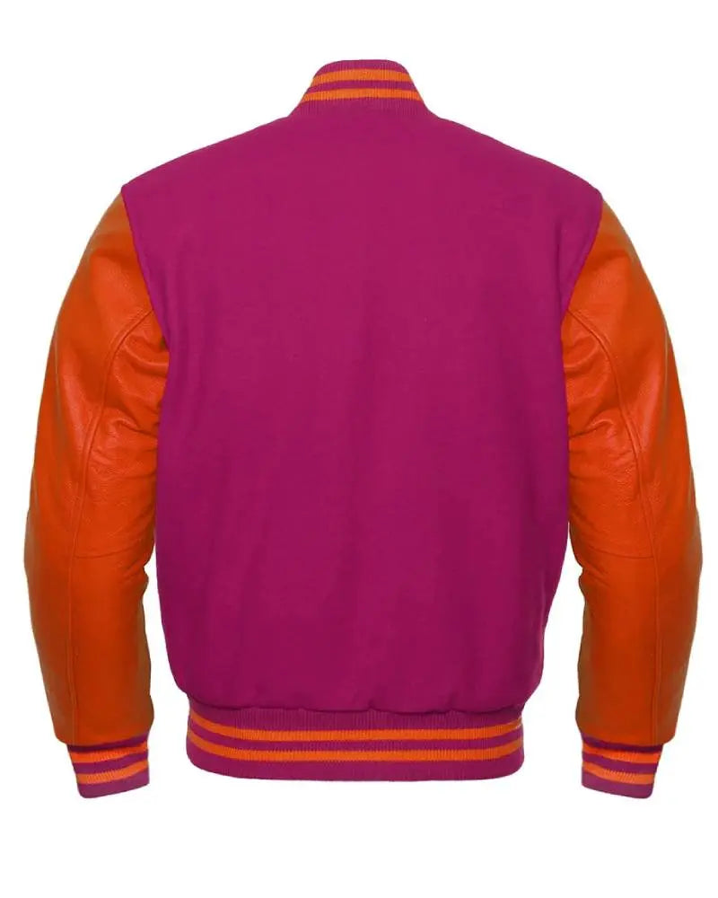 Pink And Orange Varsity Jacket