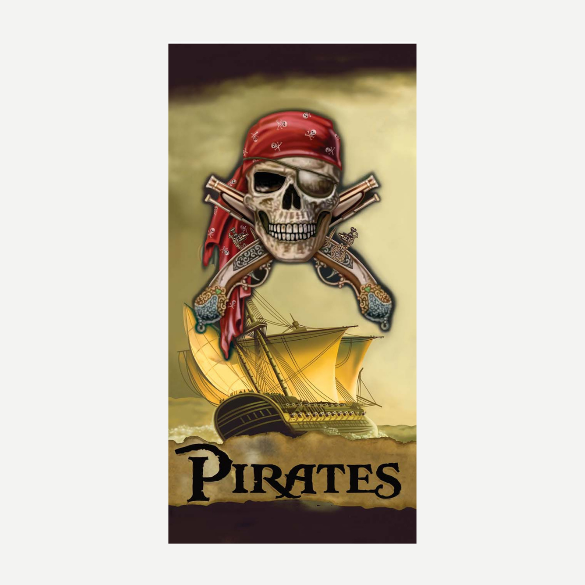 Pirate Ship Beach Towel