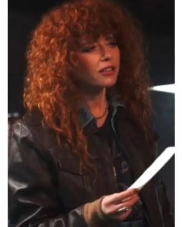 Poker Face Natasha Lyonne Leather Bomber Jacket