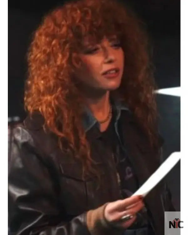 Poker Face Natasha Lyonne Leather Bomber Jacket