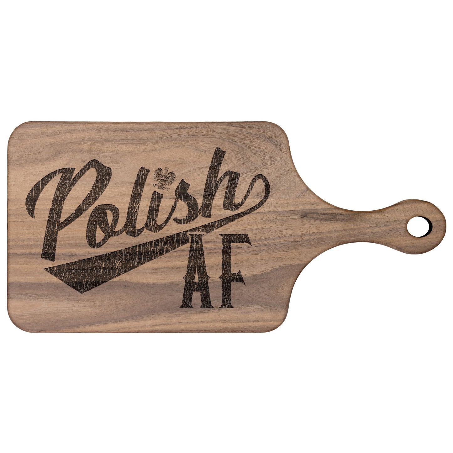 Polish AF Hardwood Paddle Cutting Board