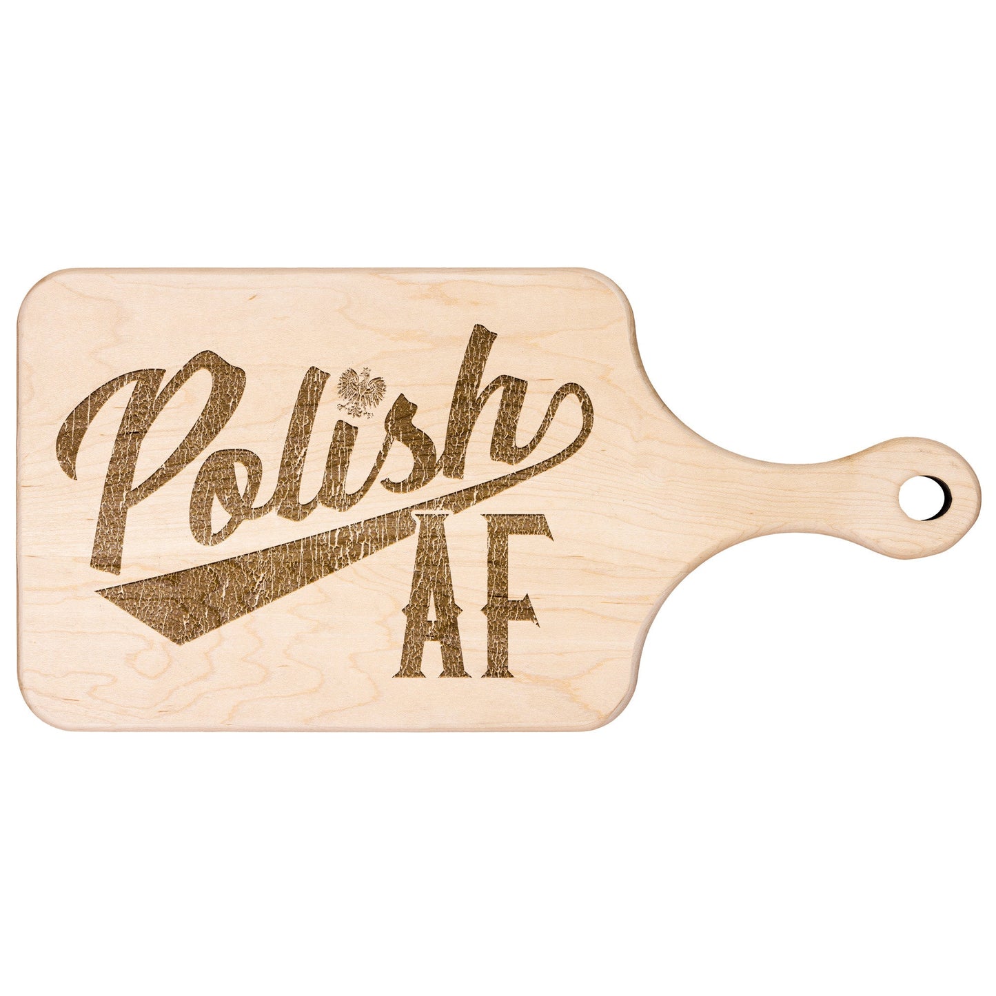 Polish AF Hardwood Paddle Cutting Board