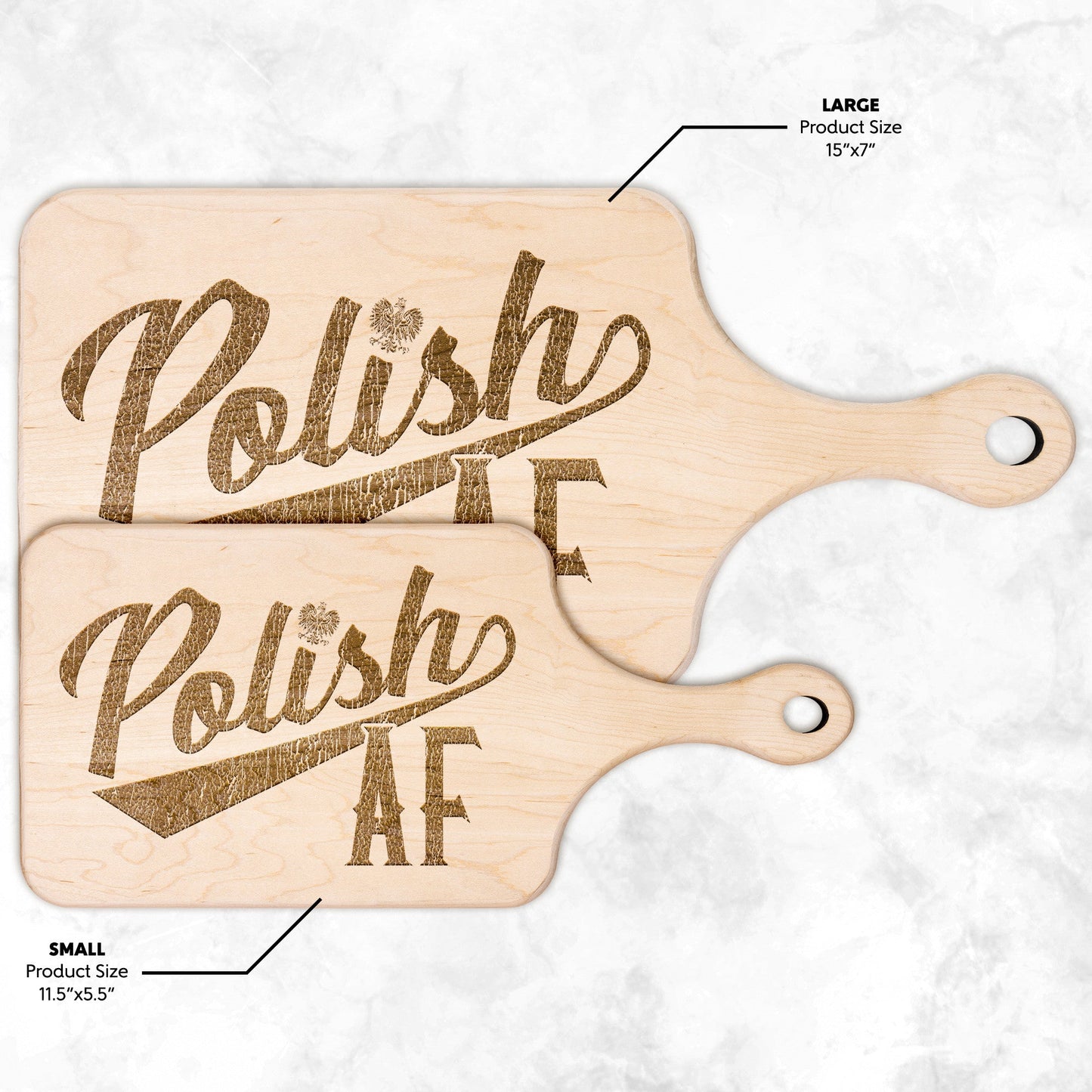 Polish AF Hardwood Paddle Cutting Board