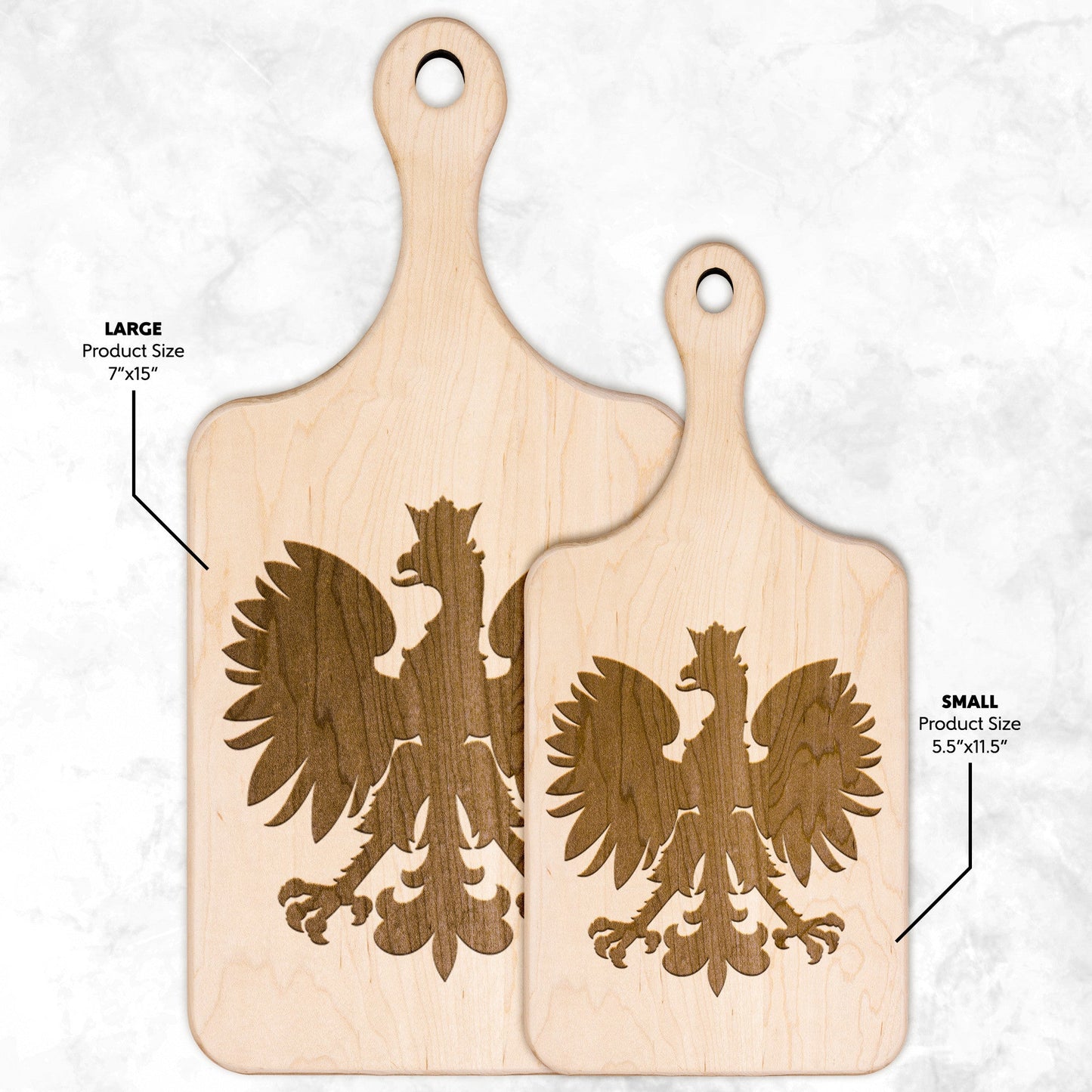 Polish Eagle Hardwood Paddle Cutting Board