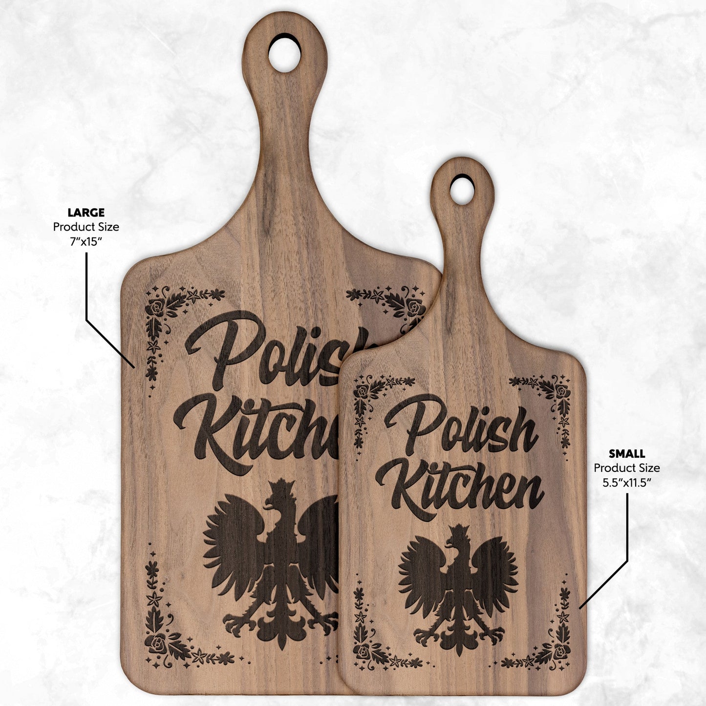 Polish Kitchen Hardwood Paddle Cutting Board