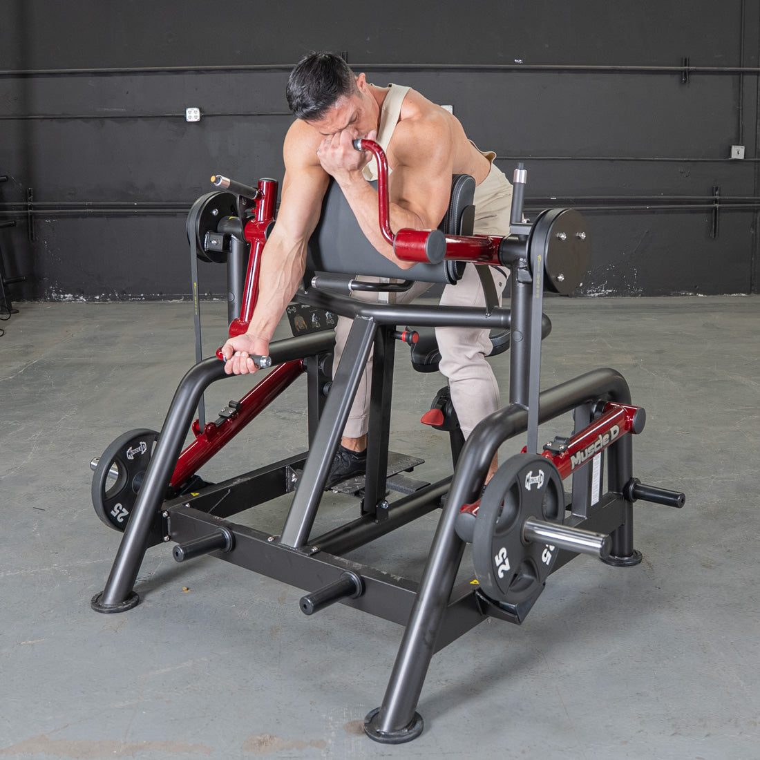 Power Leverage V2 Iso Lateral Biceps Curl / Preacher Curl - Muscle D Fitness