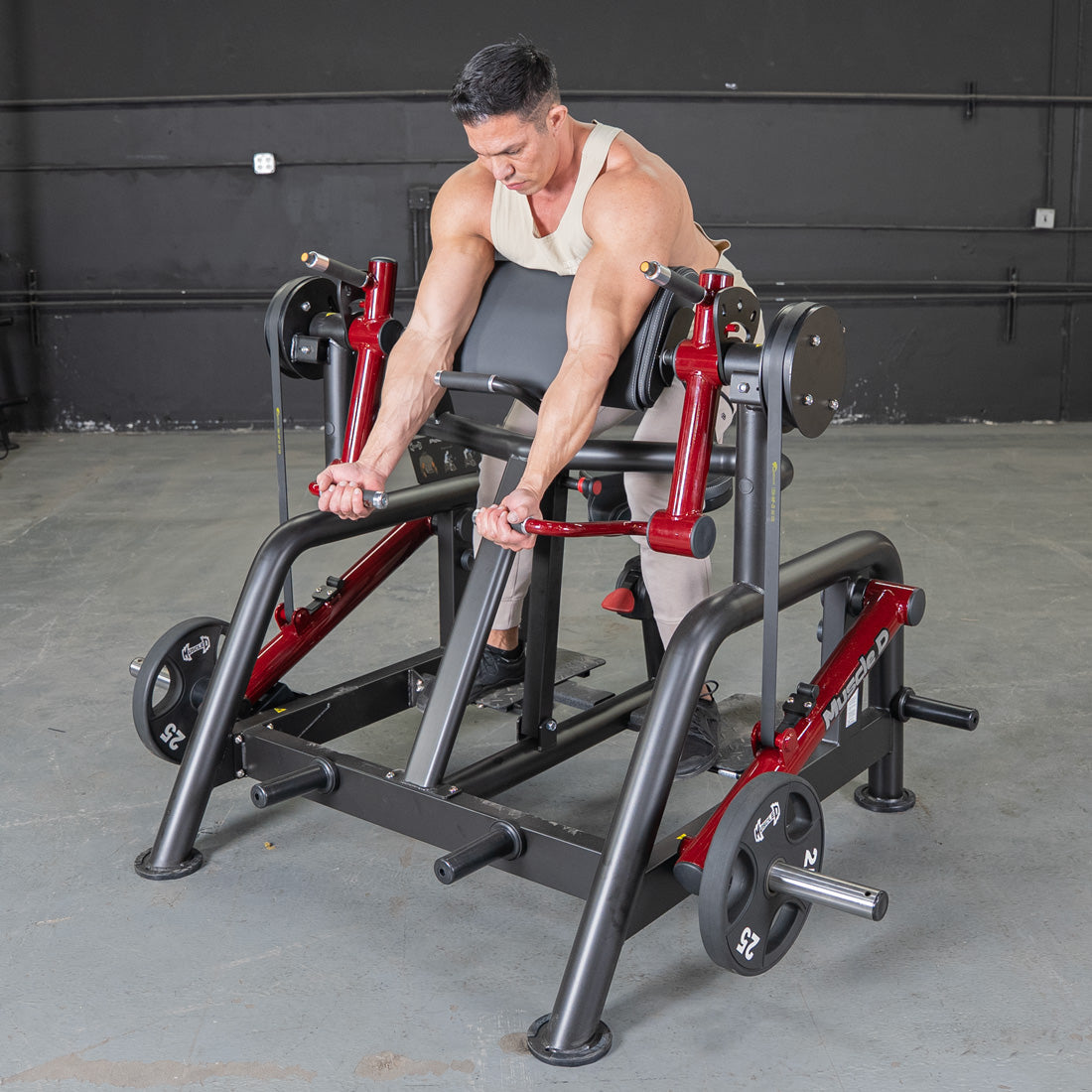 Power Leverage V2 Iso Lateral Biceps Curl / Preacher Curl - Muscle D Fitness