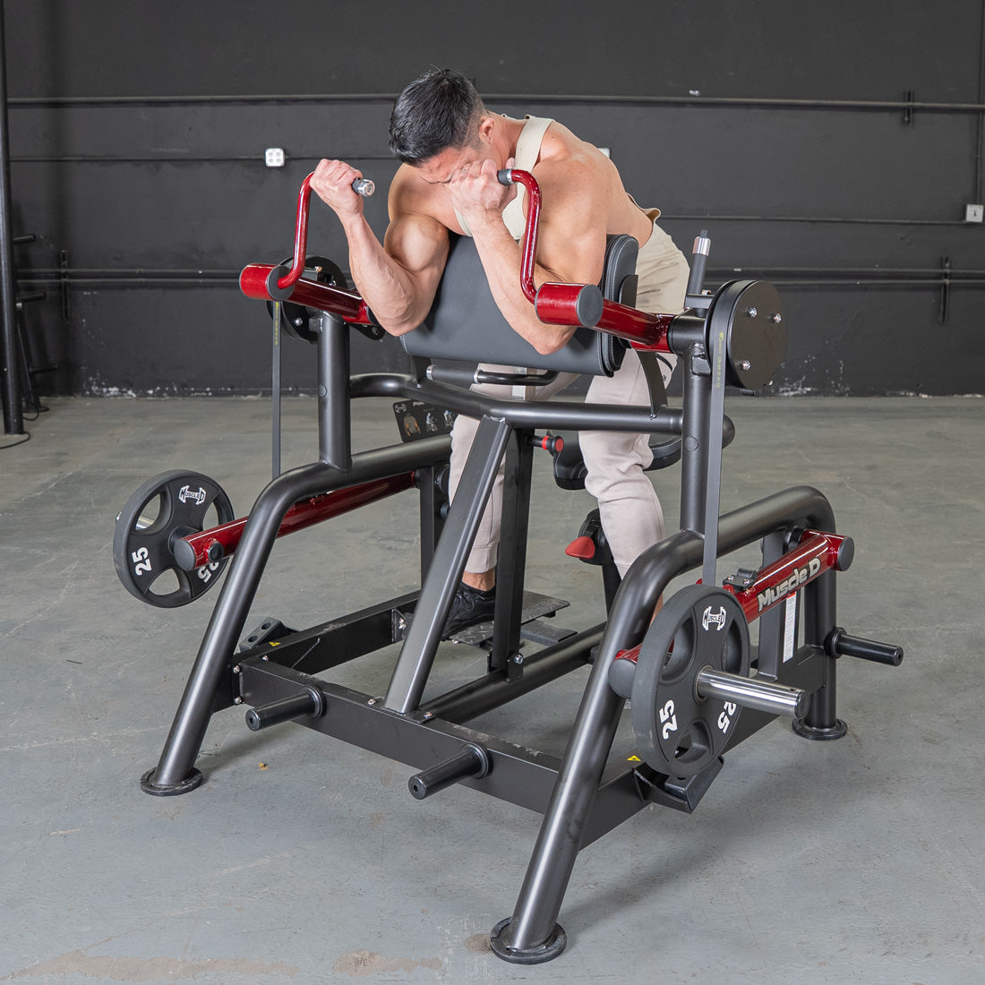 Power Leverage V2 Iso Lateral Biceps Curl / Preacher Curl - Muscle D Fitness