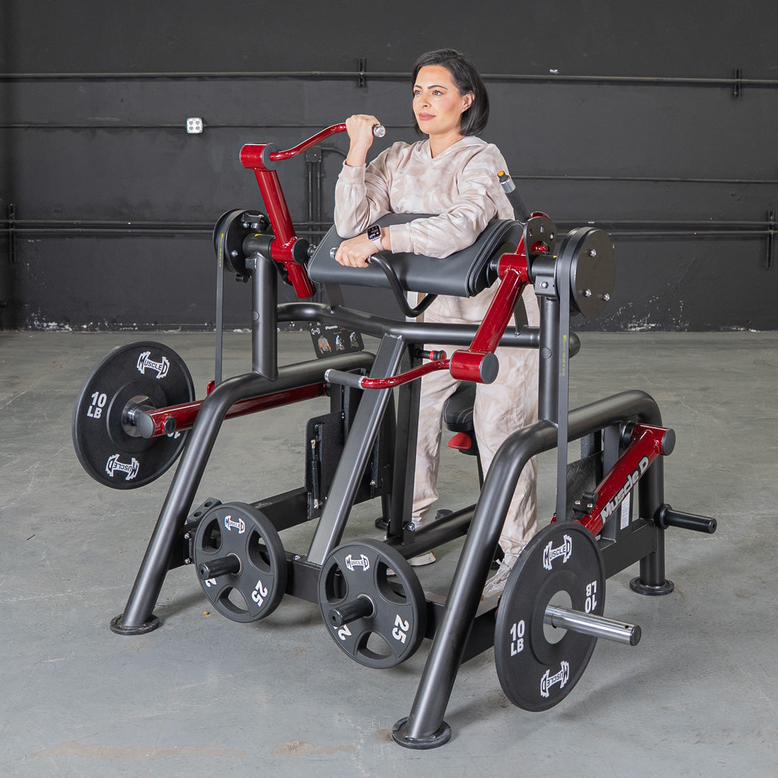 Power Leverage V2 Iso Lateral Biceps Curl / Preacher Curl - Muscle D Fitness