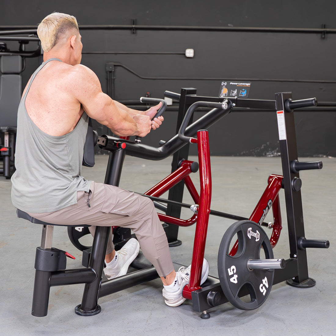 Power Leverage V2 Dual Hinge Seated Row | Muscle D Fitness