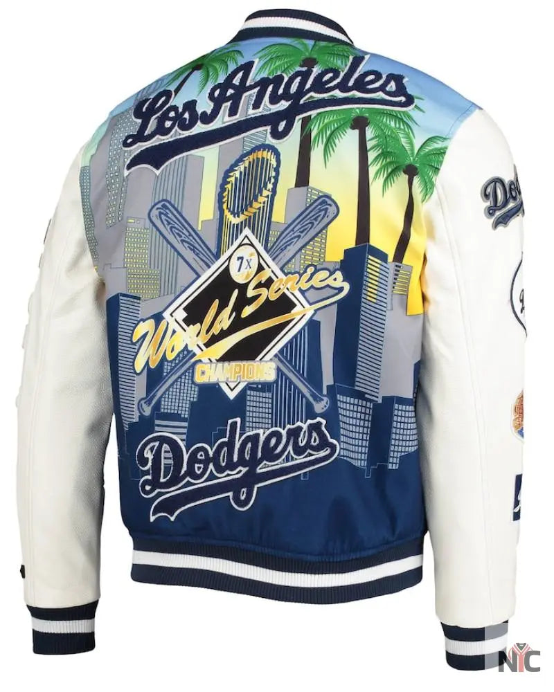 Pro Standard White Los Angeles Dodgers Varsity Jacket