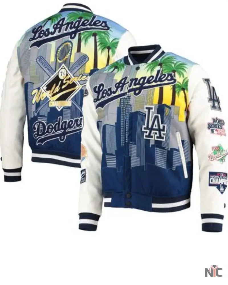 Pro Standard White Los Angeles Dodgers Varsity Jacket