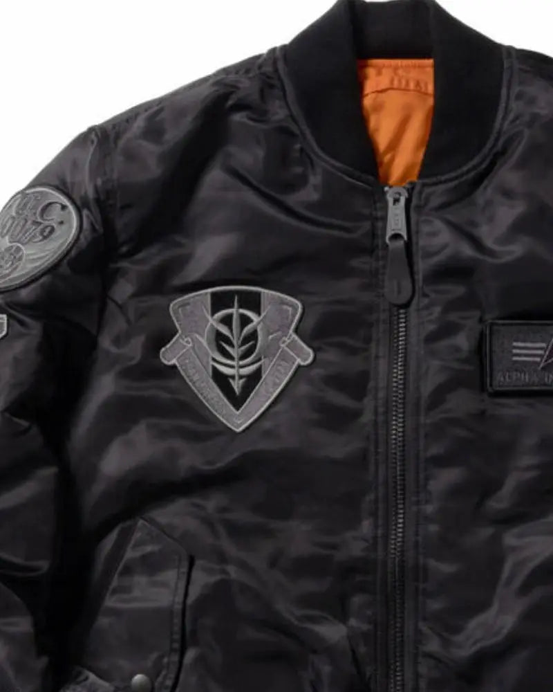 STRICT-G x ALPHA Mobile Suit Gundam Zeon MA-1 Jacket
