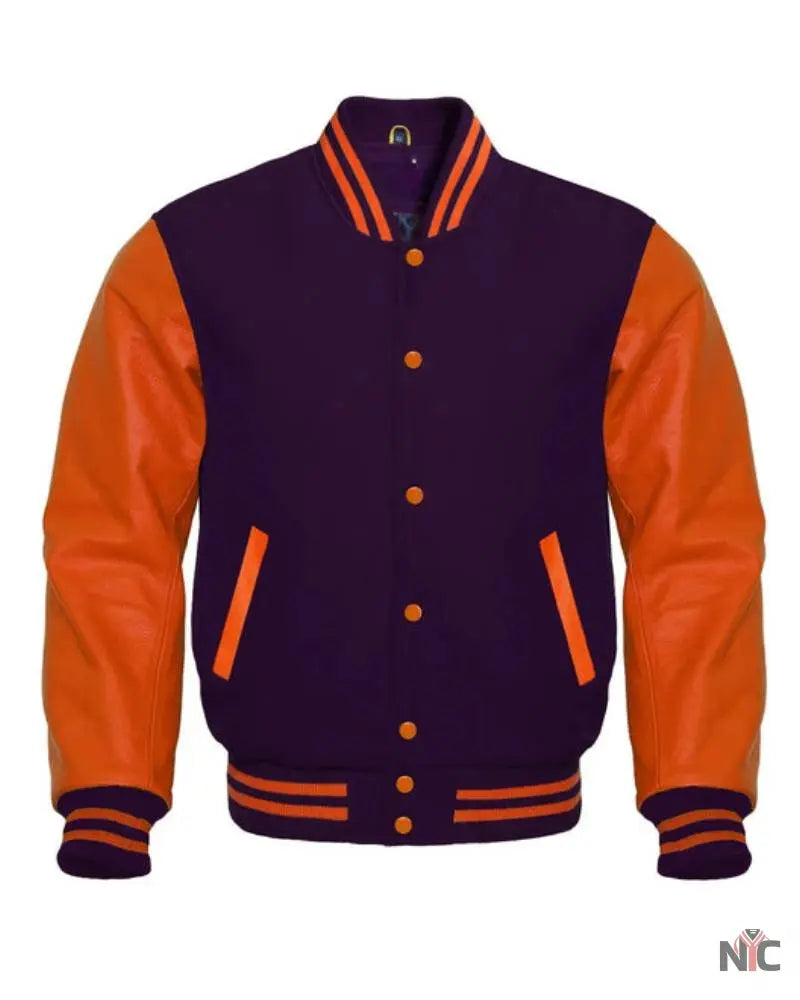 Purple & Orange Varsity Jacket