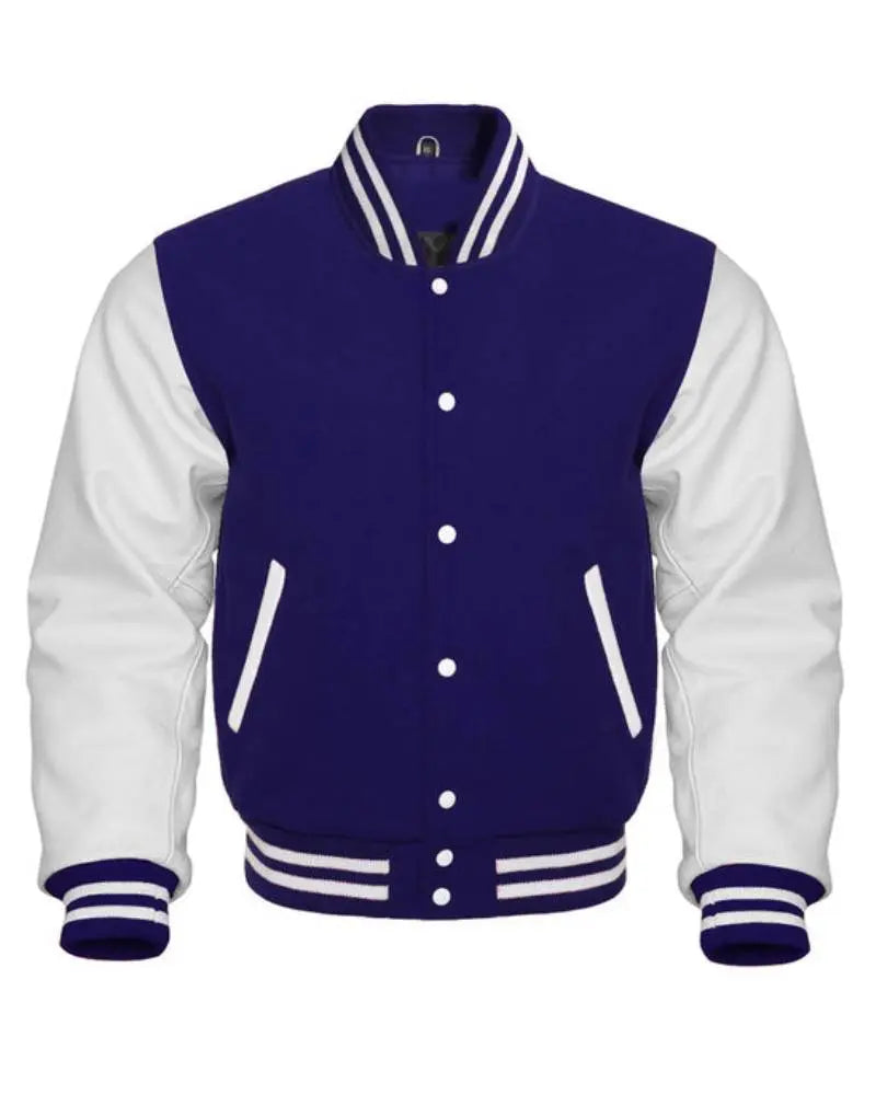 Purple And White Varsity Jacket