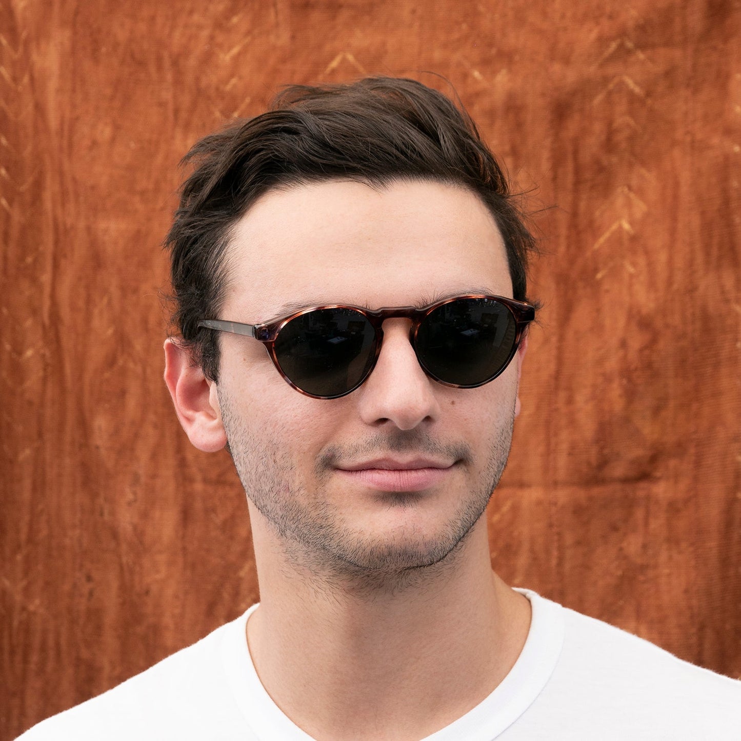 Horn Rim Round Dapper Pantos Vintage Sunglasses - Randy