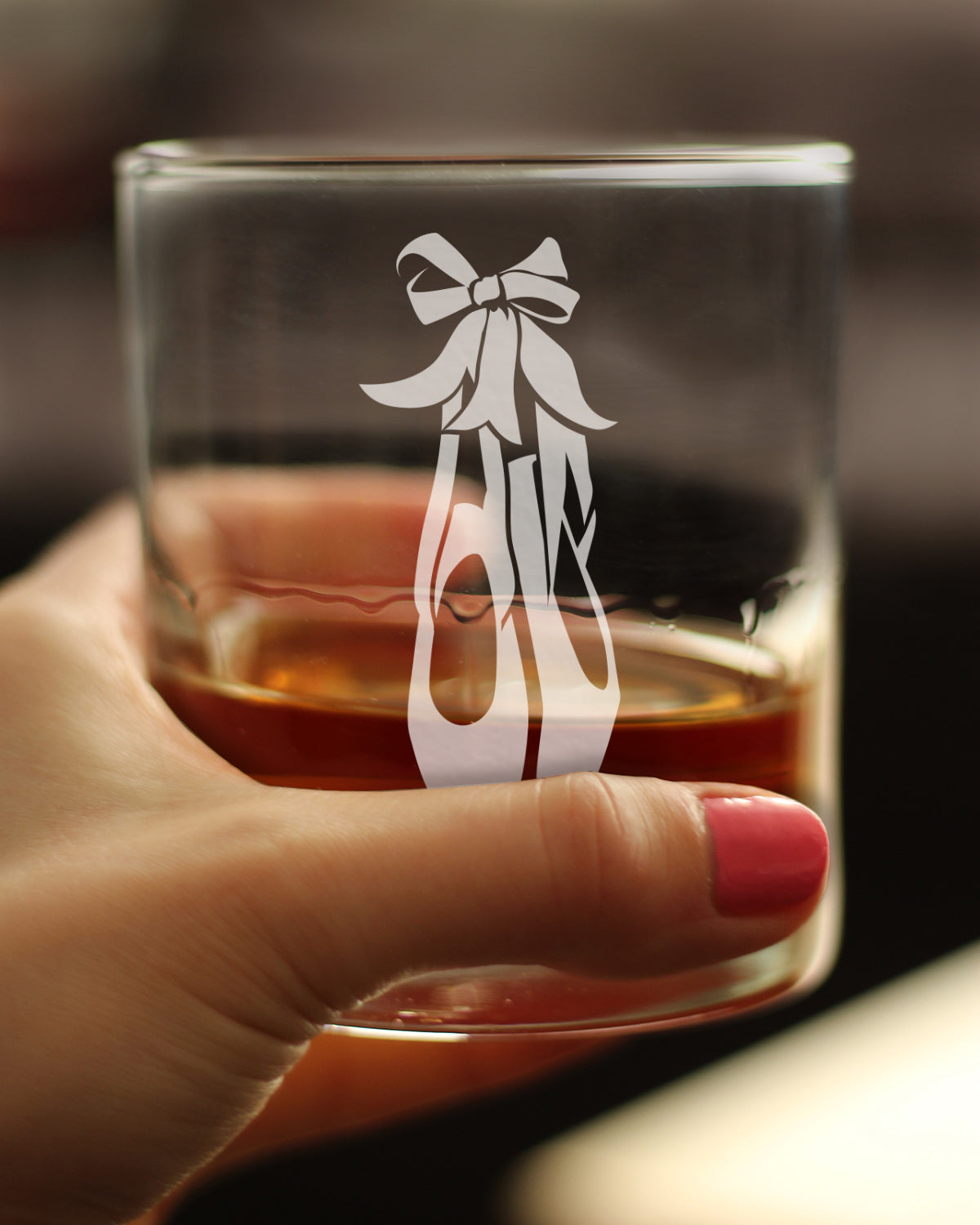 Ballet Shoes - Whiskey Rocks Glass - Ballerina and Dance Teacher Gifts - 10.25 oz Glasses