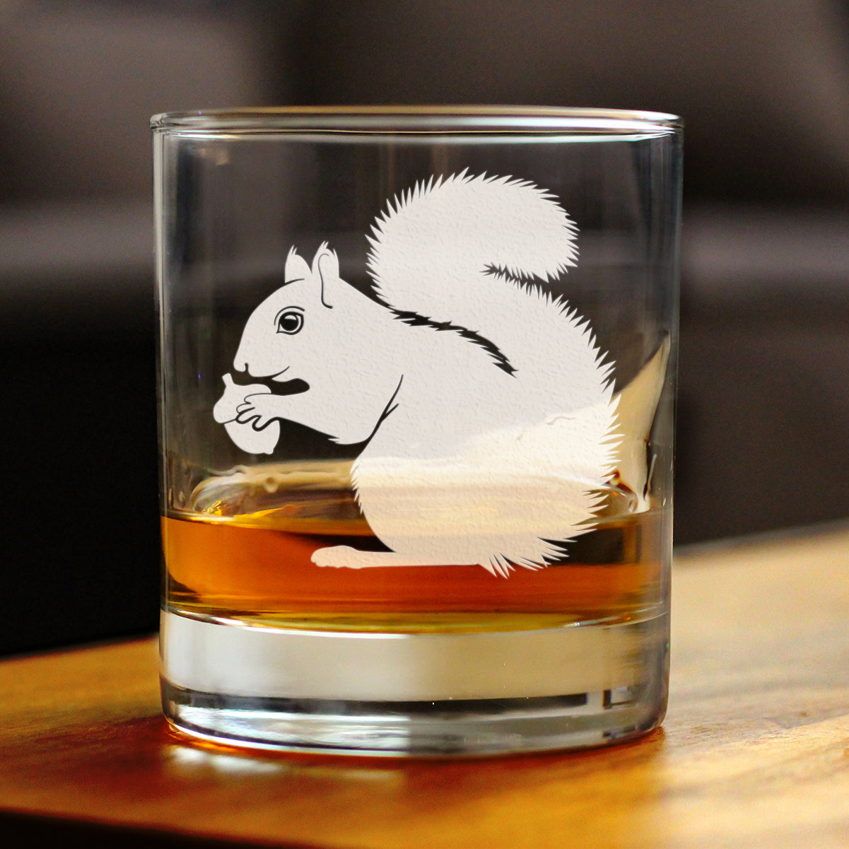 Squirrel Rocks Glass - Squirrel Gifts and Decor with Squirrels - 10.25 Oz Glasses