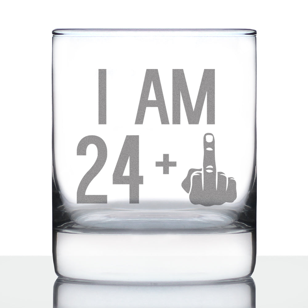 24 + 1 Middle Finger - 10 Ounce Rocks Glass