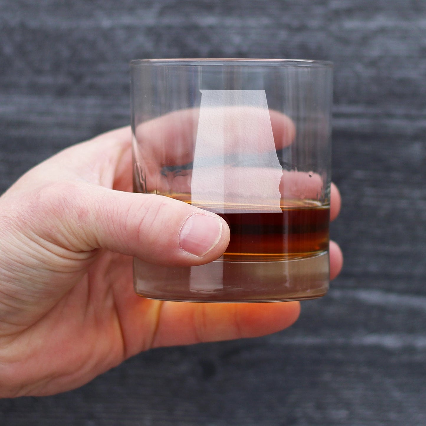 Alabama State Outline Whiskey Rocks Glass - State Themed Drinking Decor and Gifts for Alabaman Women & Men - 10.25 Oz Whisky Tumbler Glasses