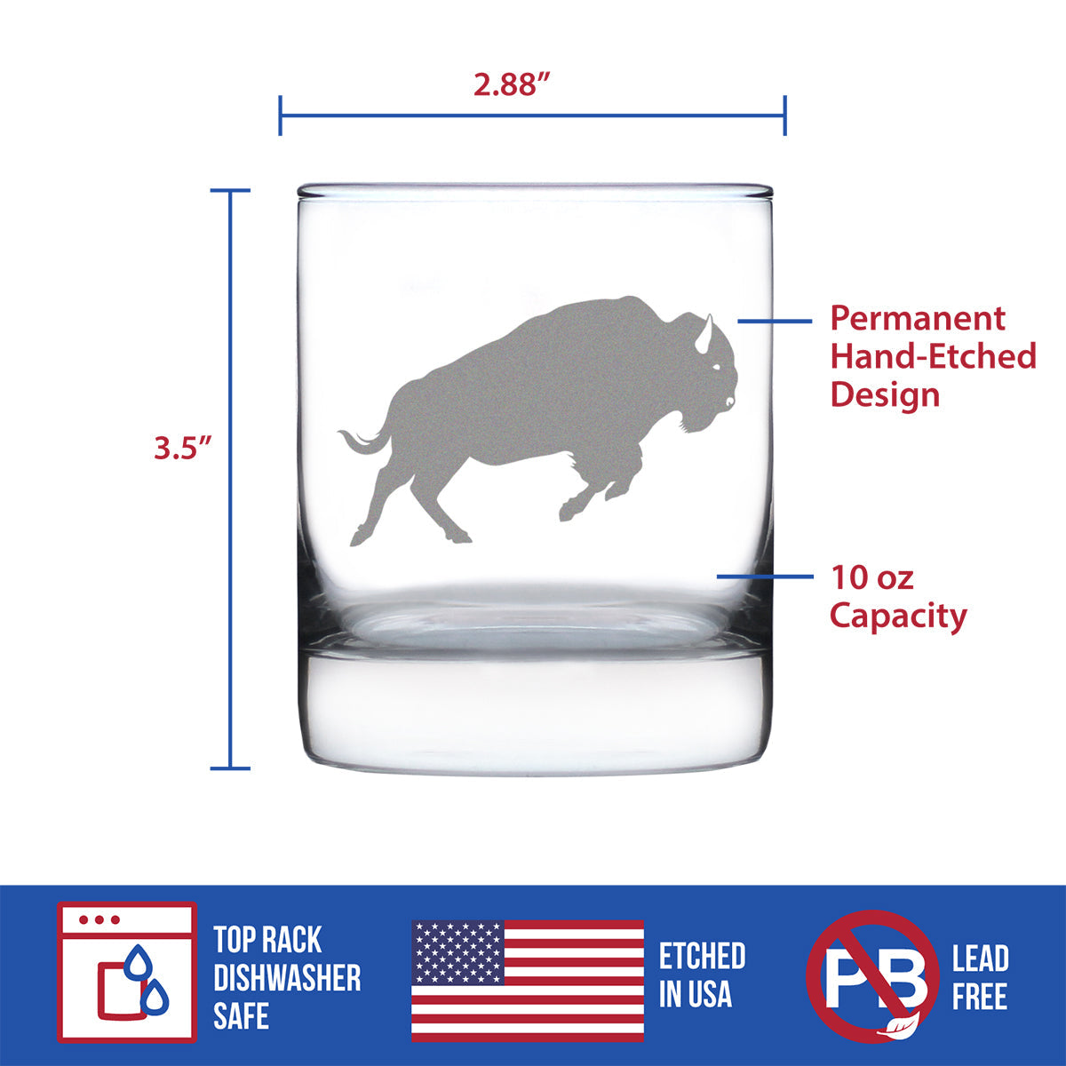 Bison - 10 Ounce Rocks Glass