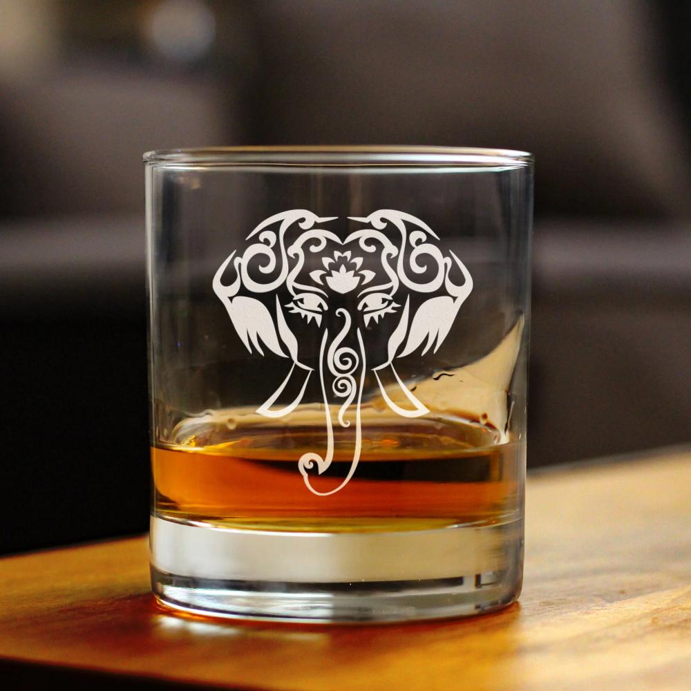 Elephant Boho - 10 Ounce Rocks Glass