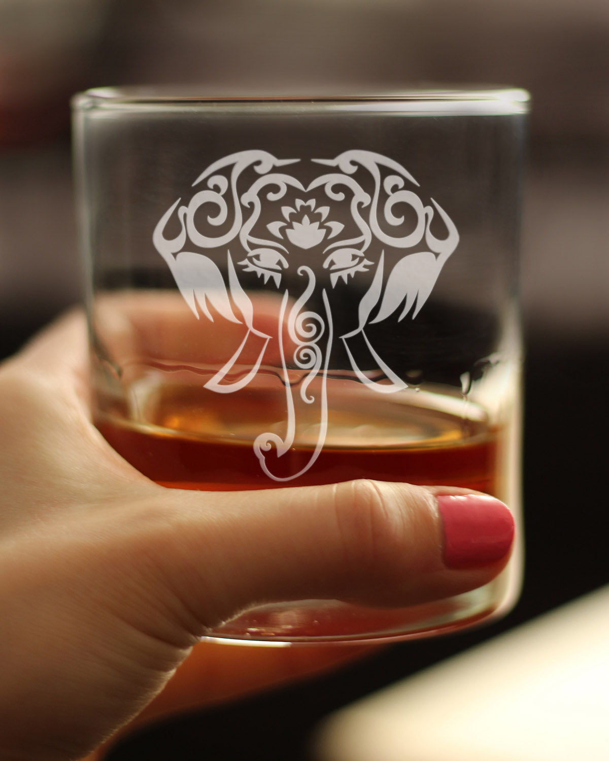 Elephant Boho - 10 Ounce Rocks Glass