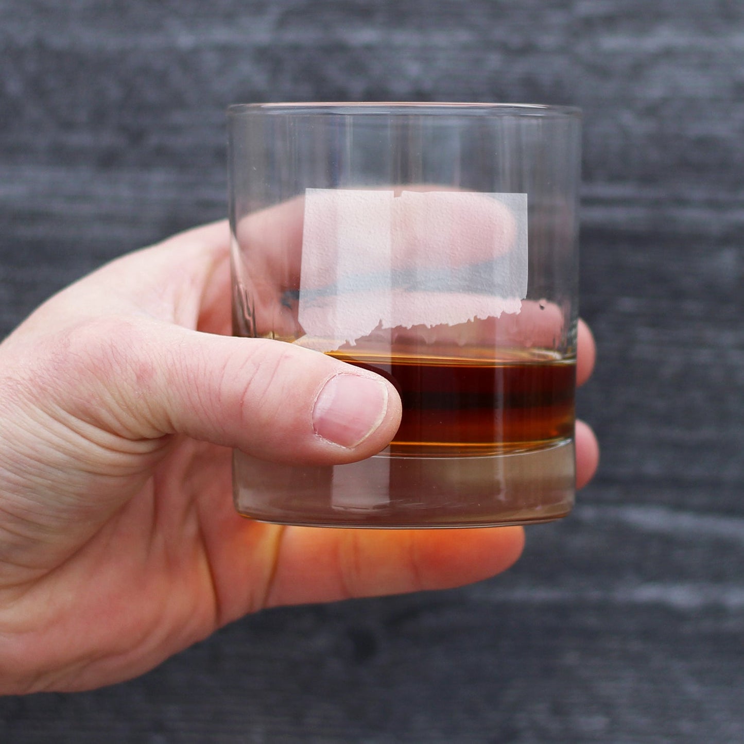 Connecticut State Outline Whiskey Rocks Glass - State Themed Drinking Decor and Gifts for Connecticuters and Nutmegger Women & Men - 10.25 Oz Whisky Tumbler Glasses